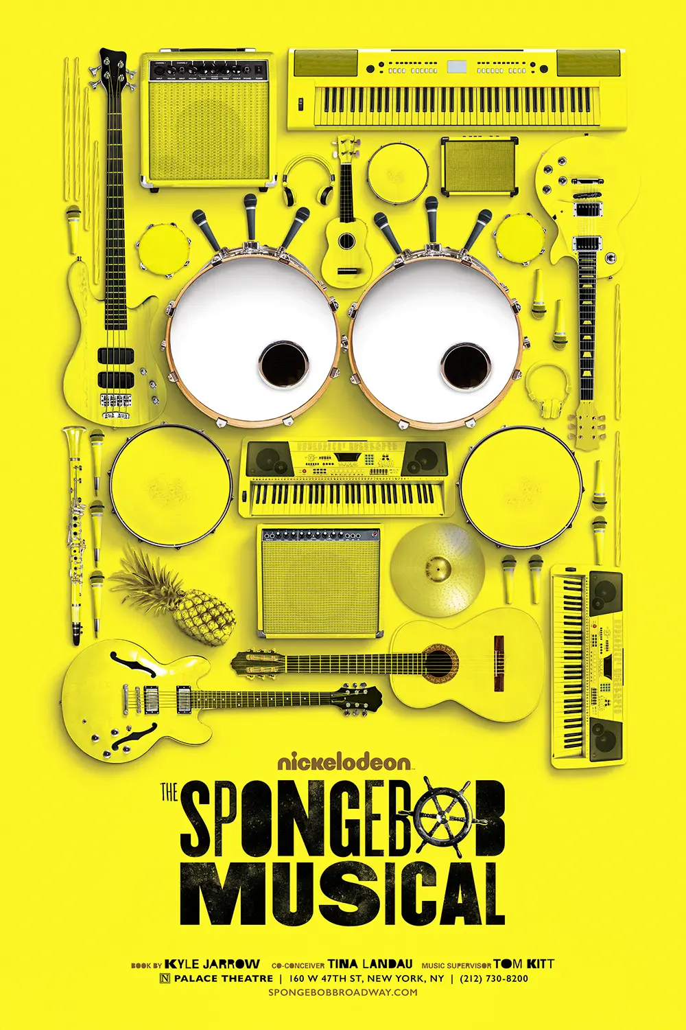 Key Art campaign for The Spongebob Squarepants Musical on Broadway, art direction and design by Joe Cosentino