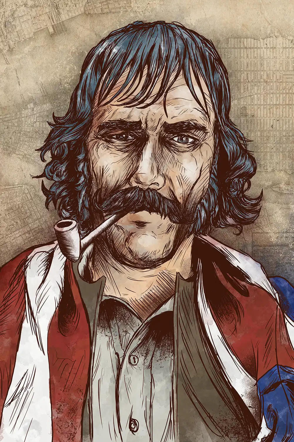 Key Art for Gangs Of New York, illustration and design by Joe Cosentino